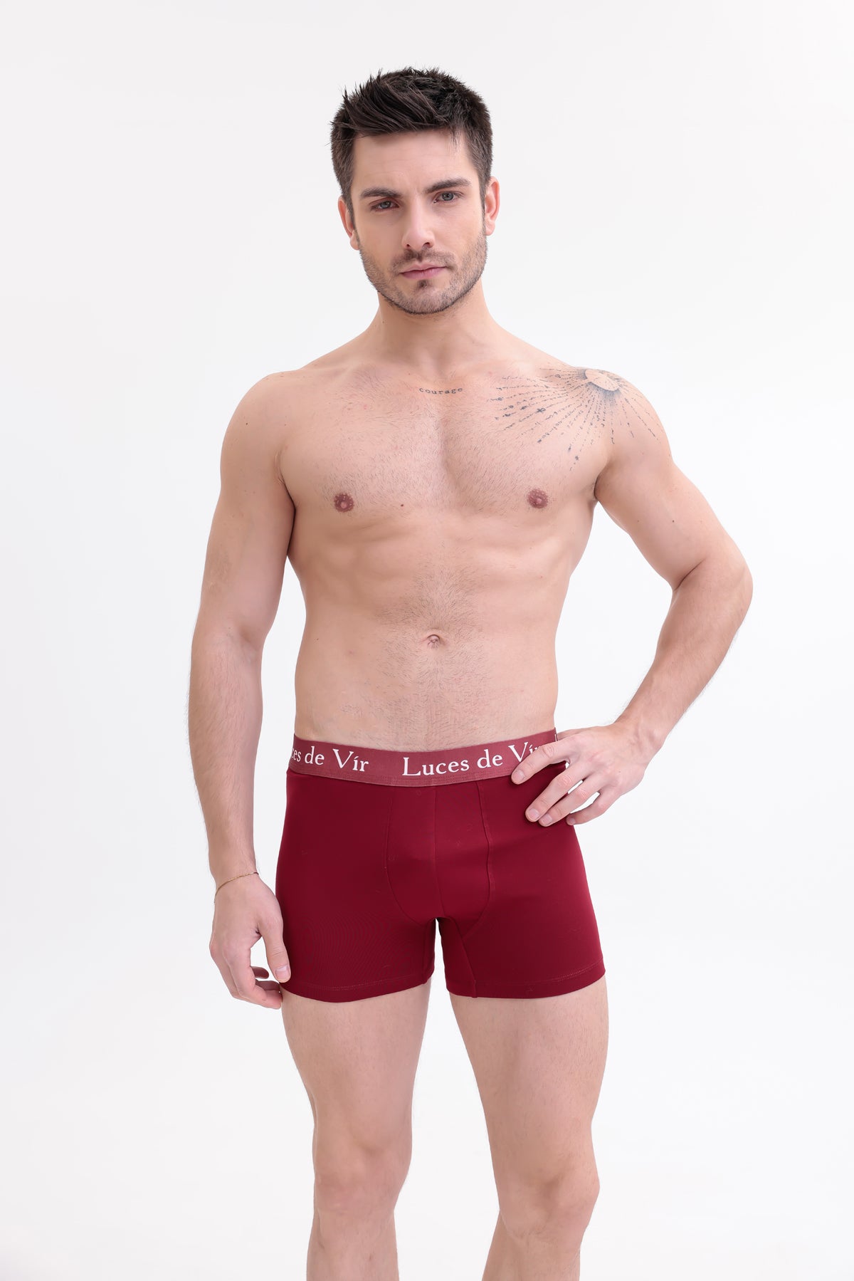 Erkek 3’lü Boxer Seti Bordo | Luces de Vír