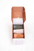 Erkek 3’lü Boxer Seti (Haki-Bej-Kahverengi) | Luces de Vír