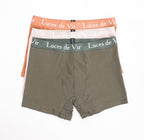 Erkek 3’lü Boxer Seti (Haki-Bej-Kahverengi) | Luces de Vír