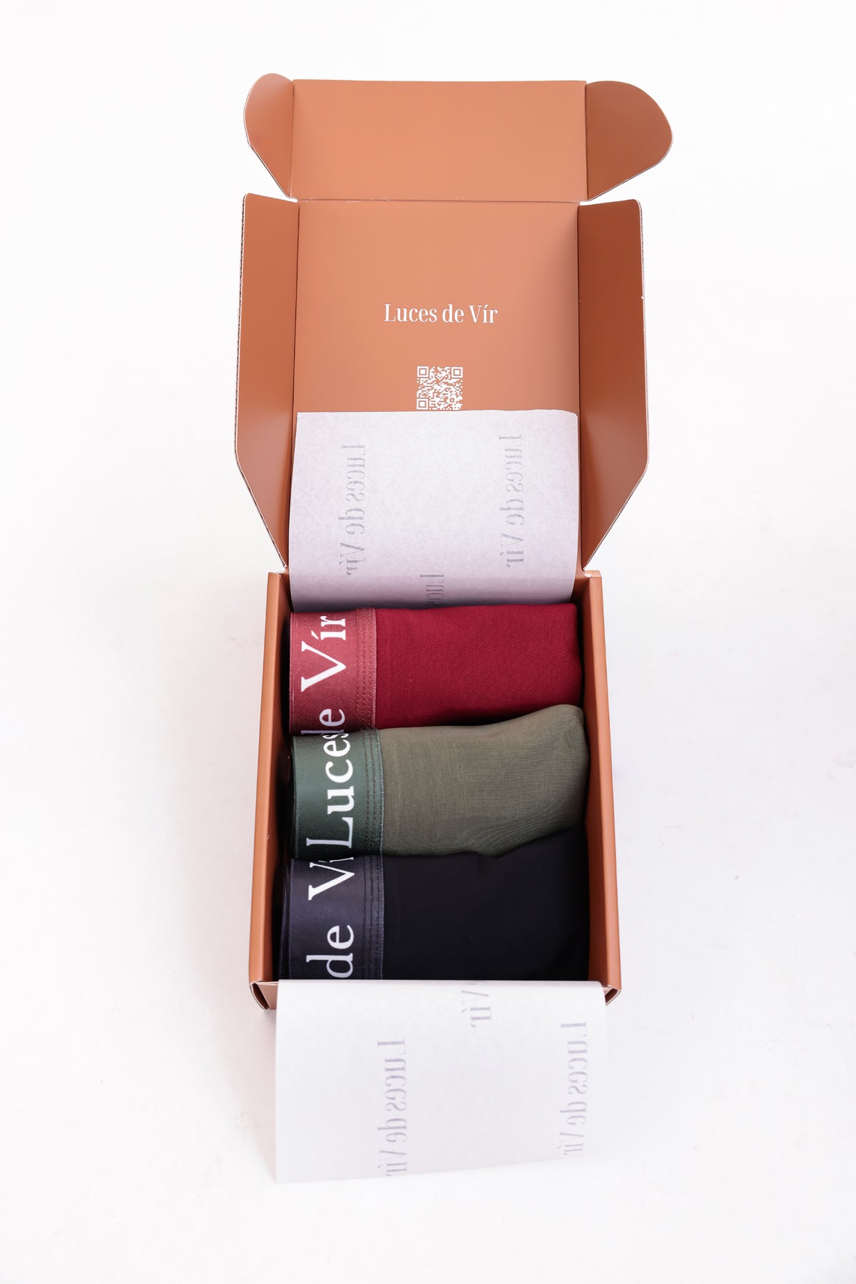 Erkek 3’lü Boxer Seti (Haki-Bordo-Siyah) | Luces de Vír