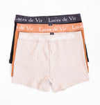 Erkek 3’lü Boxer Seti (Siyah-Kahverengi-Bej) | Luces de Vír