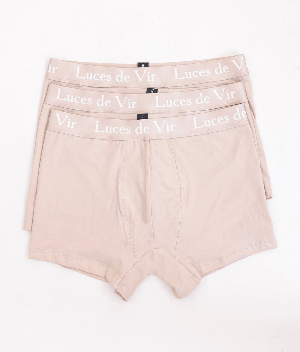 Erkek 3’lü Boxer Seti Bej | Luces de Vír