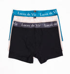 Erkek 3’lü Boxer Seti (Petrol Mavisi-Bej-Siyah) | Luces de Vír