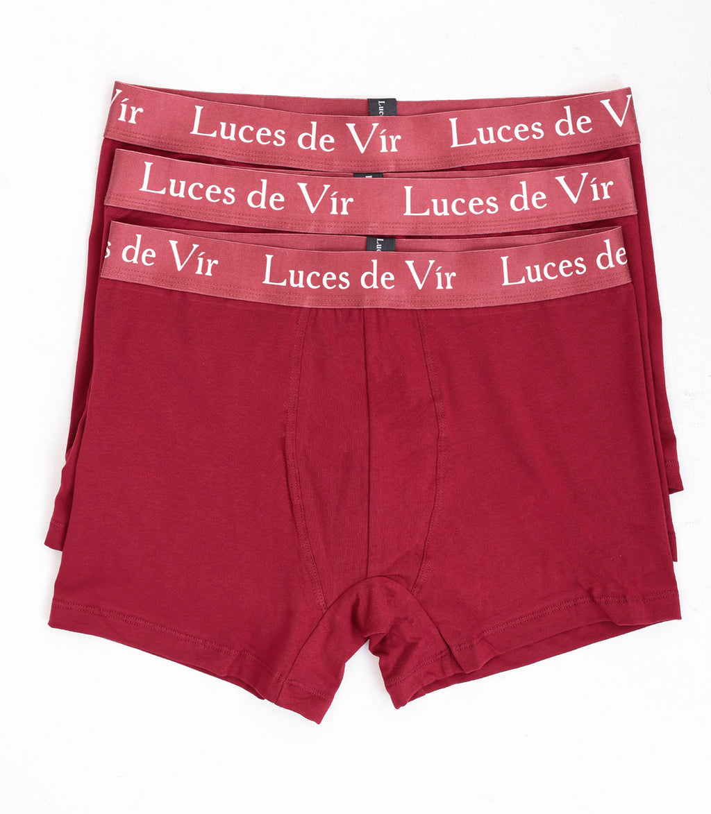 Erkek 3’lü Boxer Seti Bordo | Luces de Vír