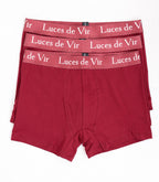 Erkek 3’lü Boxer Seti Bordo | Luces de Vír