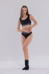 Siyah Bralet&String Takım
