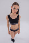 Siyah Bralet&String Takım