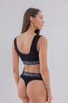 Siyah Bralet&String Takım