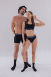 Couple Petrol Mavisi String - Bralet - Erkek Boxer