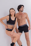 Couple Petrol Mavisi String - Bralet - Erkek Boxer