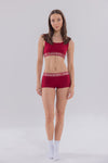 Bordo Bralet&Boyshort Takım