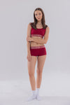 Bordo Bralet&Boyshort Takım