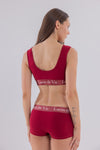 Bordo Bralet&Boyshort Takım