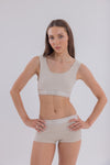 Bej Bralet&String&Boyshort Takım - 2 Alana 1 Bedava