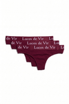 3'lü Bordo String Külot