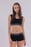 Siyah Bralet&String&Boyshort Takım - 2 Alana 1 Bedava
