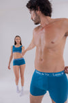 Couple Petrol Mavisi Boyshort - Bralet - Erkek Boxer